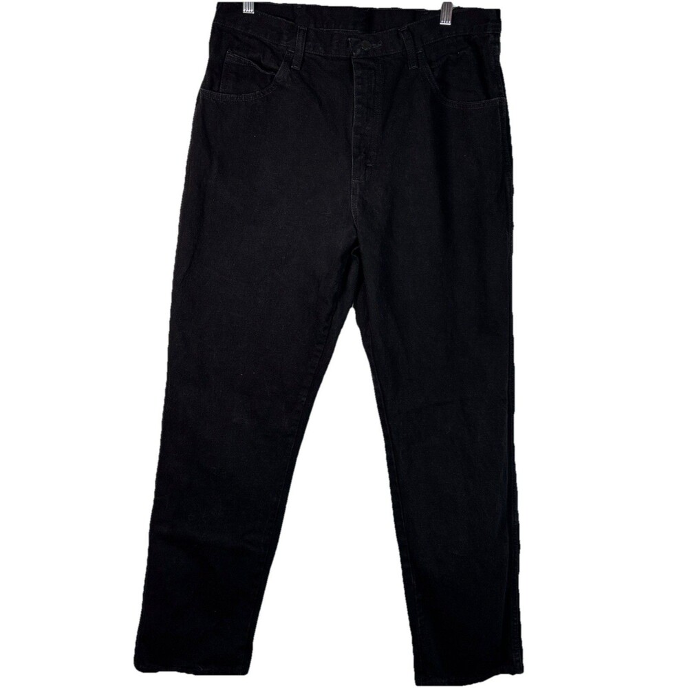Rustler Jeans Men’s 35x32 Black Denim 100% Cotton